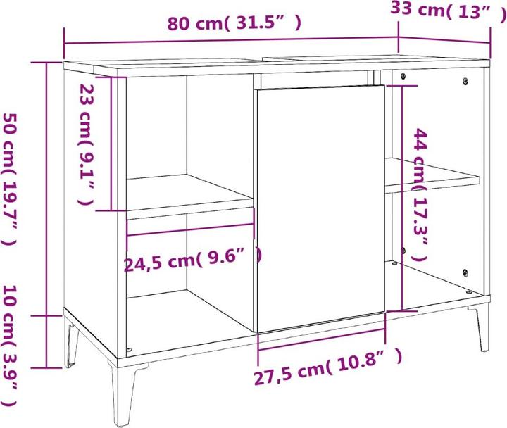 Produktbild VidaXL Ranice (80 x 33 x 60 cm)