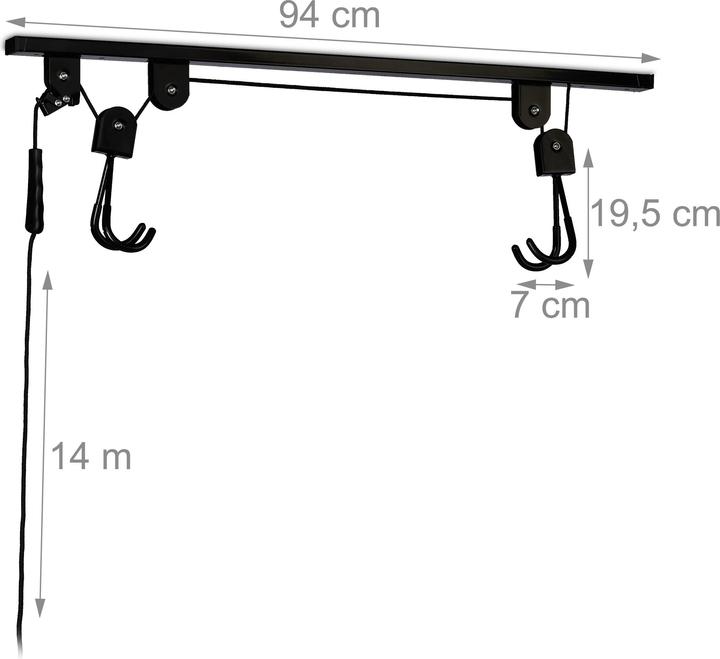 Produktbild Relaxdays Fahrradlift