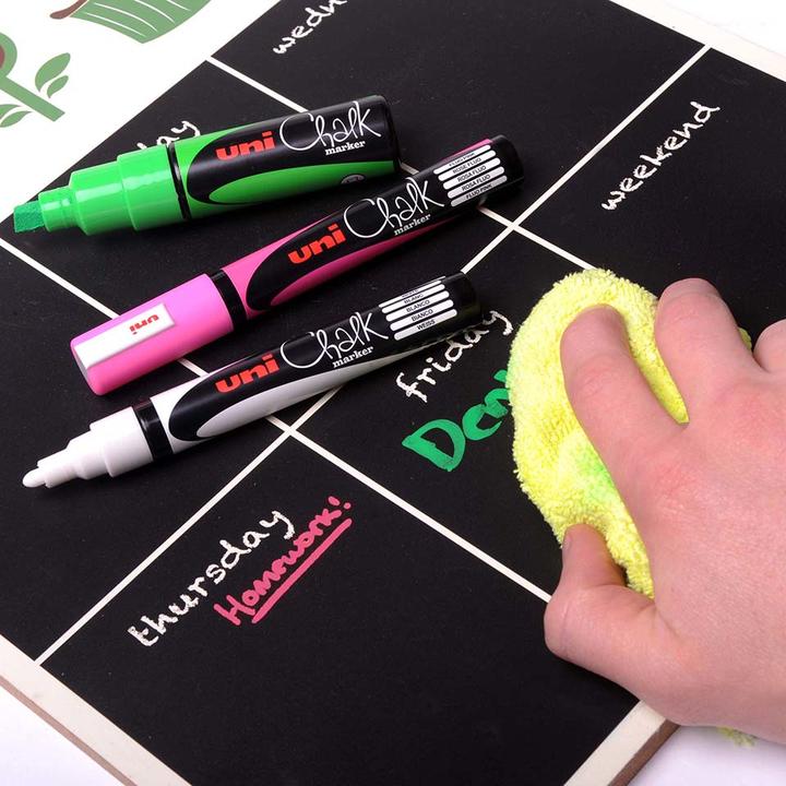 Actual product image Uni-ball Chalk Marker - chalk marker (White, Silver, Gold, Black, 8 mm, 4 x)