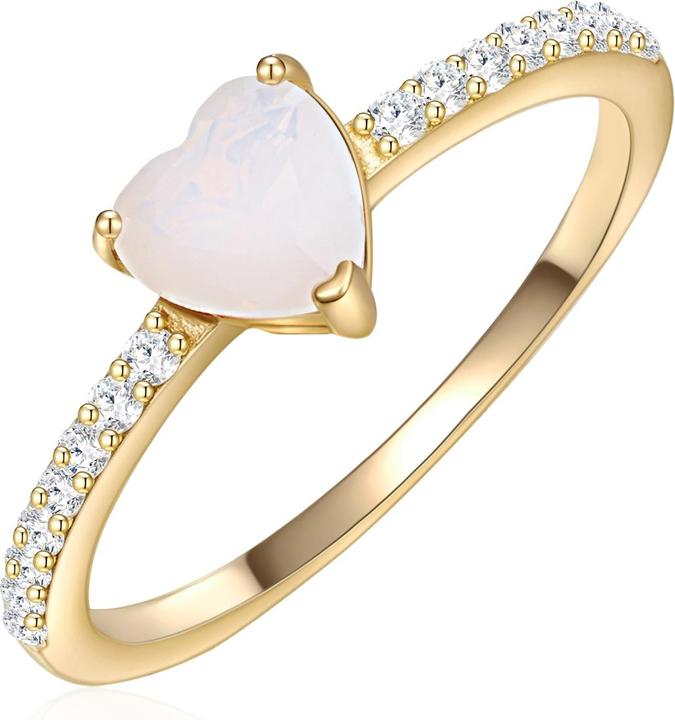 Produktbild Glanzstücke München Damen Sterling Silber Mondstein (synth.) gelbgold - 29872 (48, 925 Silber)