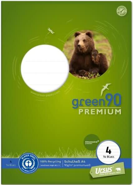 Image du produit Staufen Cahier d'écolier green ligné 4 DIN A4 sans marge, 16 feuilles (A4, À rayures, Couverture rigide)