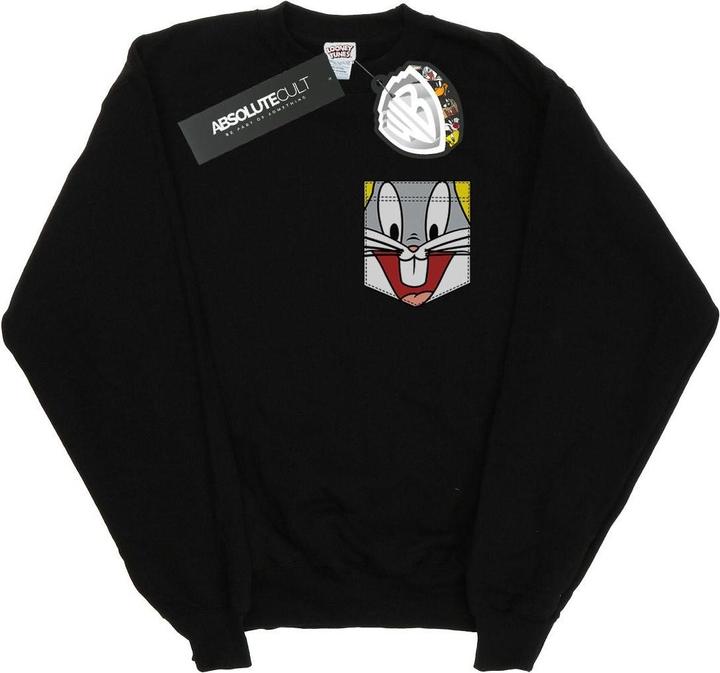 Looney Tunes Bugs Bunny Face Faux Pocket Sweatshirt Jungen