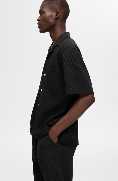 Actual product image Selected Homme Waffle structure short sleeve shirt (M)