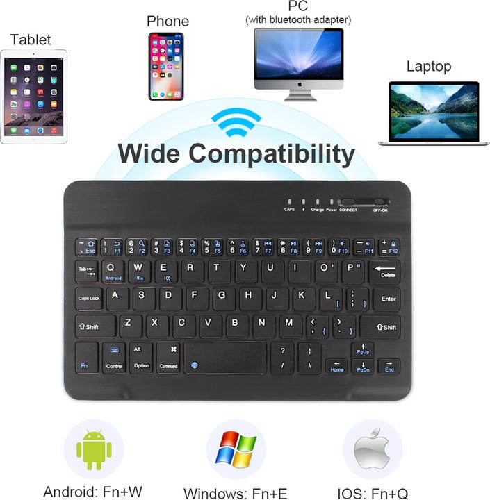 Produktbild Lobwerk 3in1 Bluetooth Tastatur (Schwarz) + Maus + Cover für Apple iPad iPad Pro 11 2020 11 Zoll Case Schutz