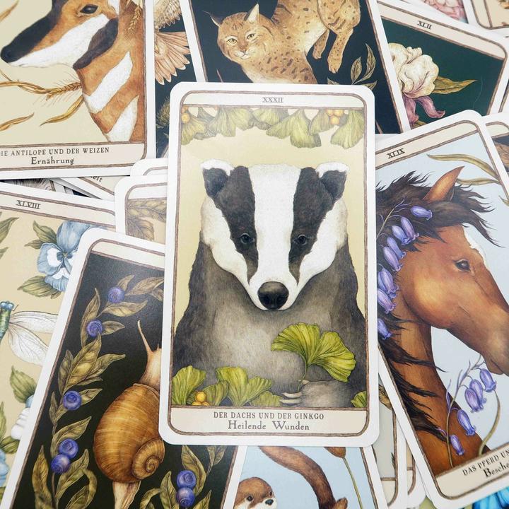 Produktbild Woodland Wardens: 52 Orakelkarten mit Booklet (Deutsch, Jessica Roux, 2023)