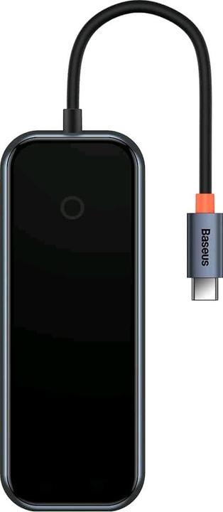 Actual product image Baseus AcmeJoy 5-Port Type-C HUB AdapterType-C to HDMI*1+USB3.0*2+USB2.0*1+Type-C PD&Data *1Dark Gray (USB-C, 5 Ports)