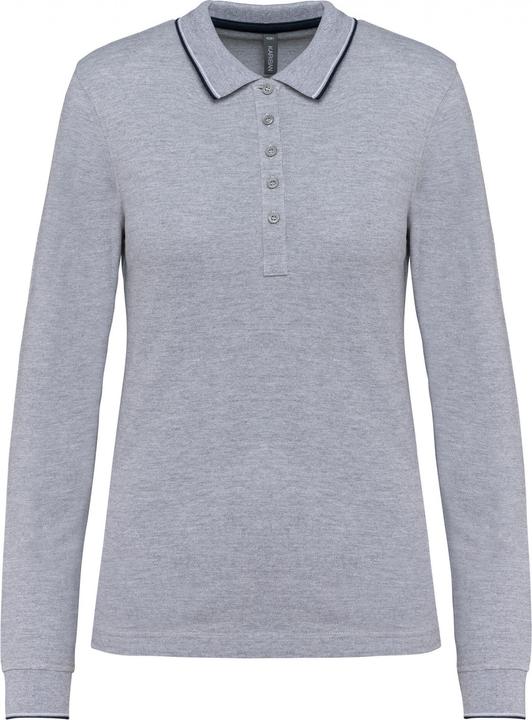 Produktbild Kariban Polo-Shirt aus Piqué-Strick langarm, Damen (S)