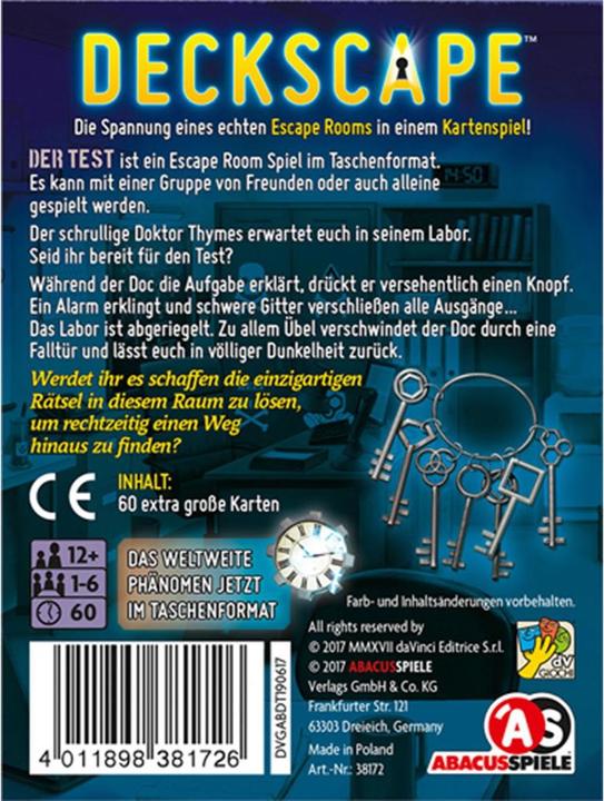 Produktbild Abacus Deckscape Der Test (Deutsch)