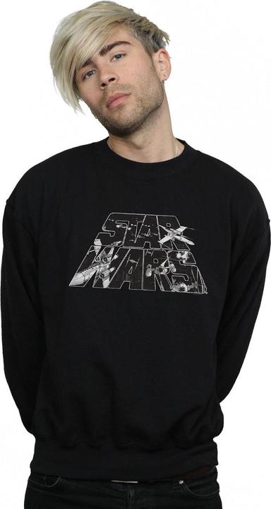 Actual product image Star Wars Mens Logo Space Sketch Sweatshirt (M)