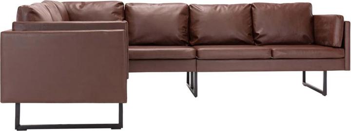 Immagine prodotto VidaXL Ecksofa Kunstleder Braun,Farbe: Braun,Material: Holz. Stahl (Divano ad angolo)
