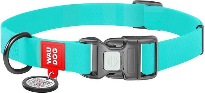 Actual product image Waudog Waterproof glowing dog collar with QR passport 40 mm wide, 46-70 cm long (40, Dog, Dog sport)