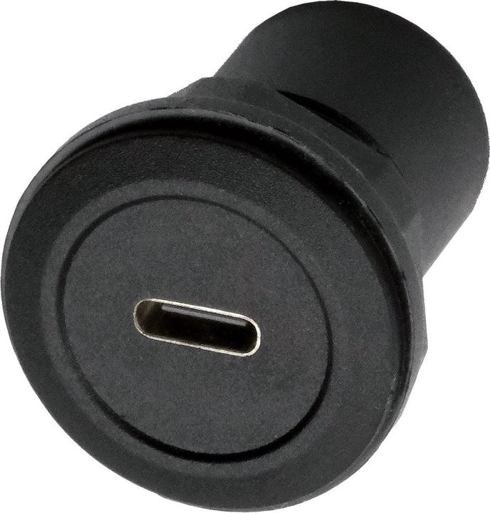 Actual product image Exsys Panel mount adapter USB-C f-f (USB-C)