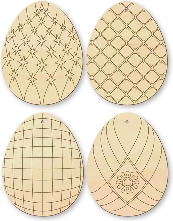 Trenddeko Tree ornaments Easter eggs 2 with hanger (5 x 6 cm)