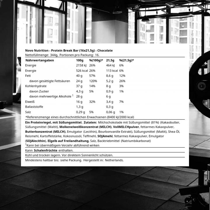 Produktbild Novo Protein Break Bar (Milchschokolade, 16 Stk., 16.21 g)