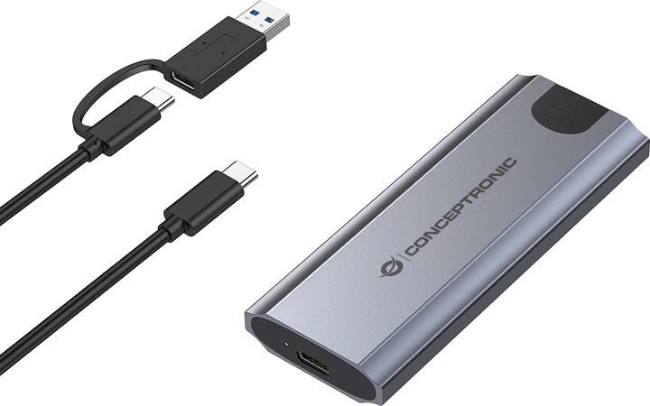 Produktbild Conceptronic SSD Gehäuse M-Key M.2 ->M/B+M-Key USB3.2 10Gb/s (M.2)