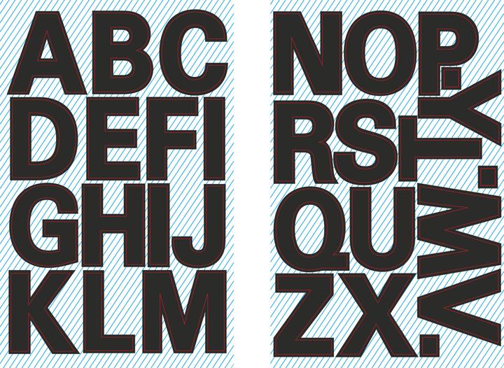 Actual product image Z-Design Letter Labels Universal Bold