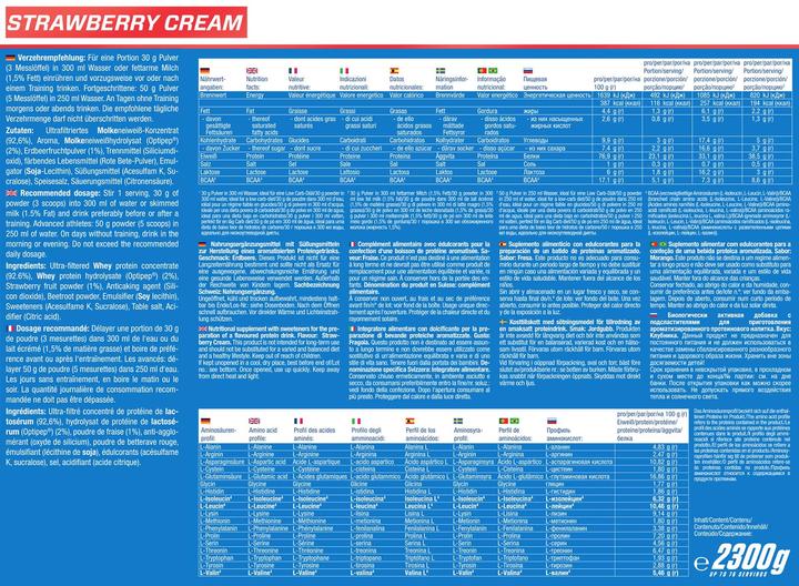 Nährwerte und Zutaten Body Attack 100% Whey Protein (2300g Dose) (Schokolade, 1 Stk., 2300 g)
