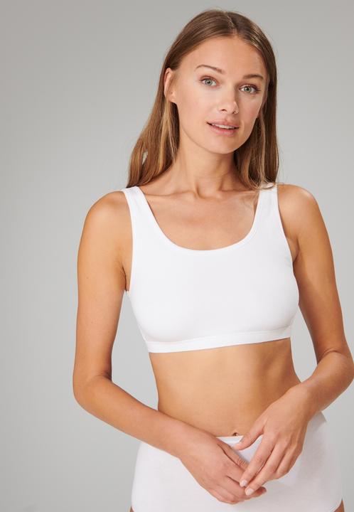 Image du produit Schiesser Bustier sans bonnet pour femme Soutien-gorge 95/5 Organic Cotton durable | 2 pièces (46, lot de 2)