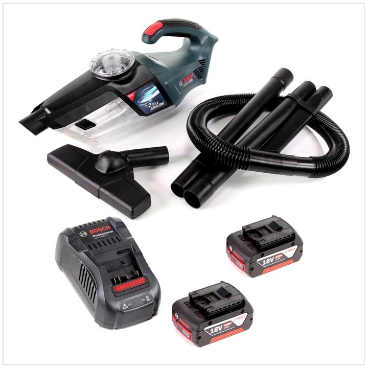 Actual product image Bosch Professional Bosch GAS 18V-1 Professional Cordless Vacuum Cleaner Li-Ion + 2x Batteries 4.0 Ah + Charger GAL