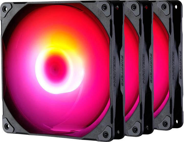 Produktbild Phanteks M25 PWM D-RGB Lüfter, 3er Pack - 140mm, schwarz (140 mm, 3 x)