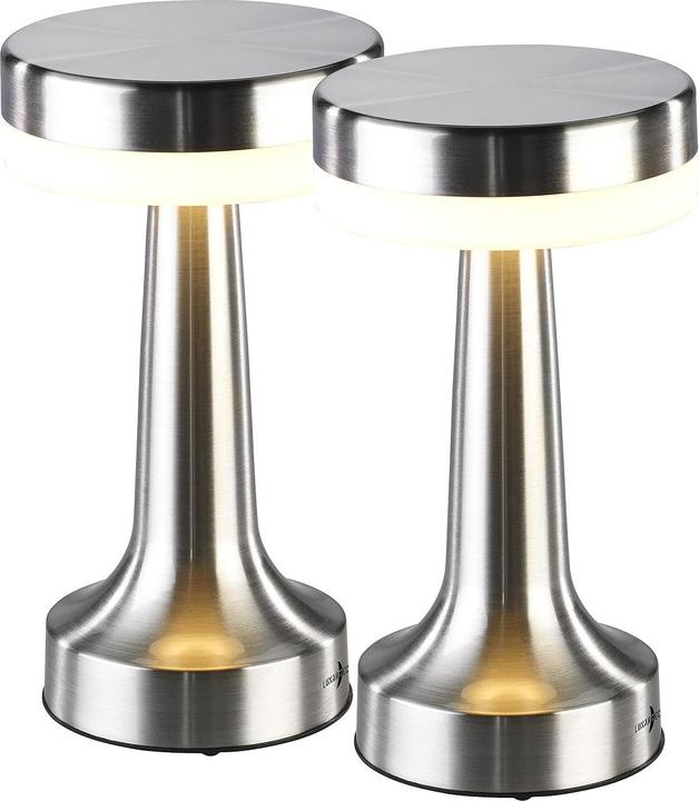 Produktbild Lunartec 2er-Set LED-Akku-Tischleuchte