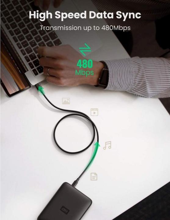 Image du produit Ugreen USB A – USB Mini-B (3 m, USB 2.0)