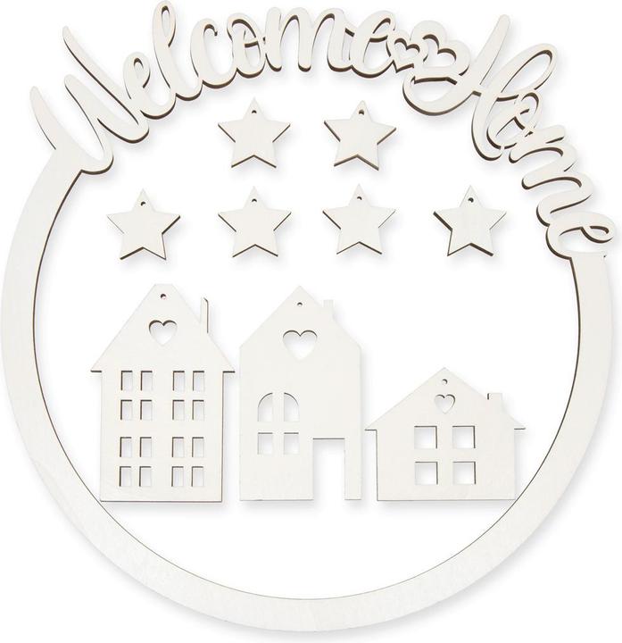 Produktbild Halbach Holzring-Set "Welcome Home", 10-tlg., Ø ca. 26 cm