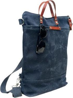 Produktbild Only-Bags.Store Rucksack aus gewachstem Canvas, Cabrio-Rucksack, Windelrucksack, A3 Tasche aus gewachstem Canvas