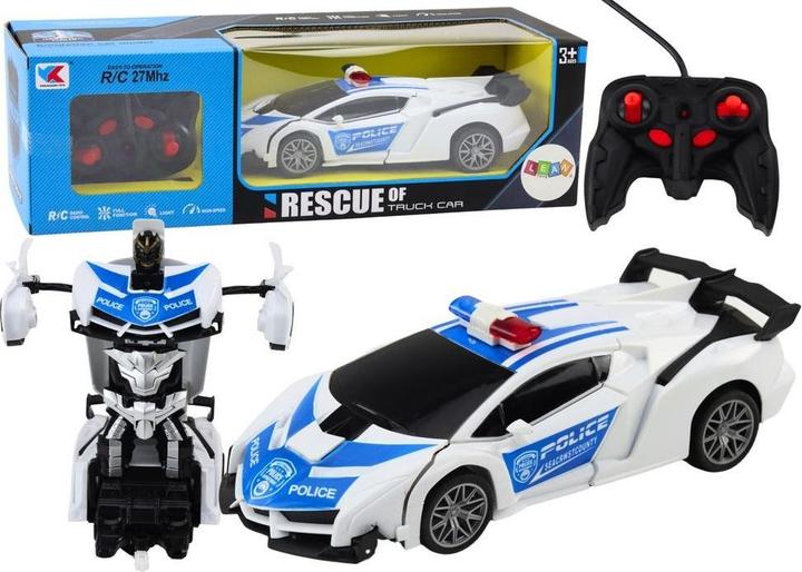 Immagine prodotto Lean Toys Auto-Roboter R/C 2in1 Transformation Polizei