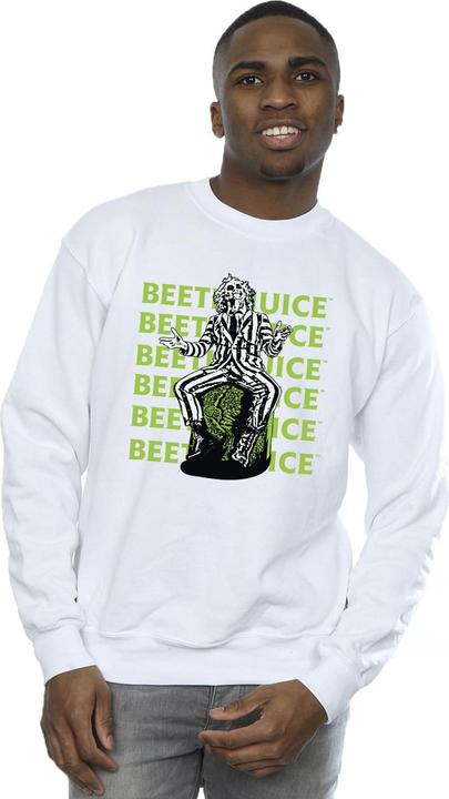 Actual product image Beetlejuice Mens Pose Repeat Logo Sweatshirt (M)