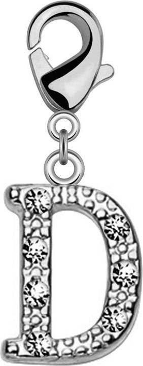 Produktbild Hollywood Body Jewelry Anhänger mit Kristall Buchstabe D (Messing)