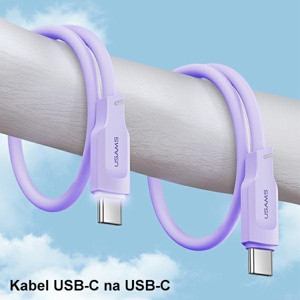 Actual product image Usams Charging Cable Type-C to Type-C - White (1.20 m)