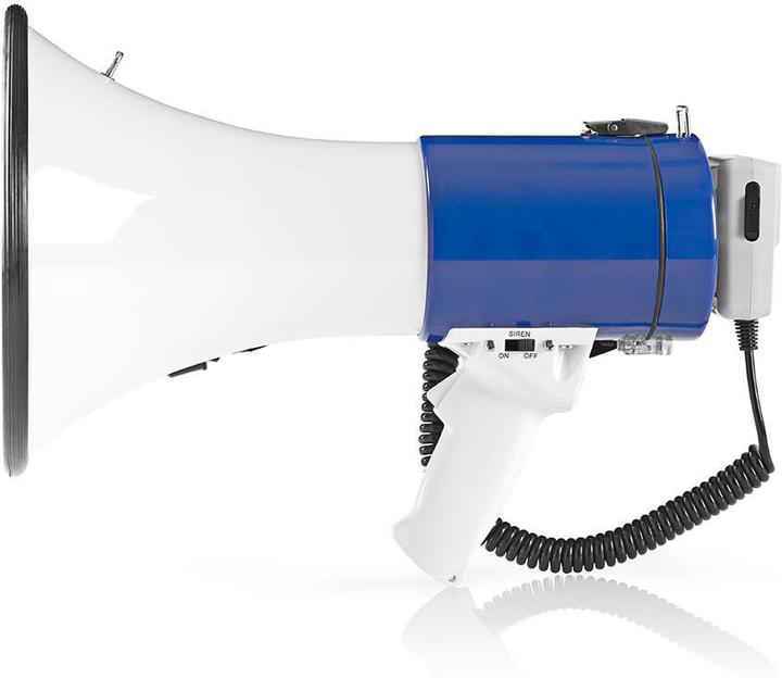Immagine prodotto Nedis Megafono | Portata massima: 1500 m | Controllo volume massimo: 135 dB | Microfono staccabile (Megafono)