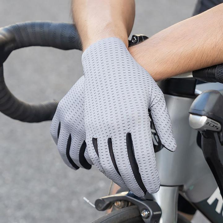 Produktbild Rockbros Breathable Full Finger Cycling Gloves, Size: L - Gray (L)