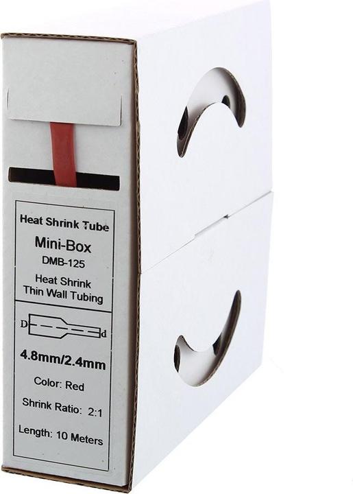Actual product image Offgridtec 10m heat shrink tubing 4.8mm>2.4mm red (1 x)