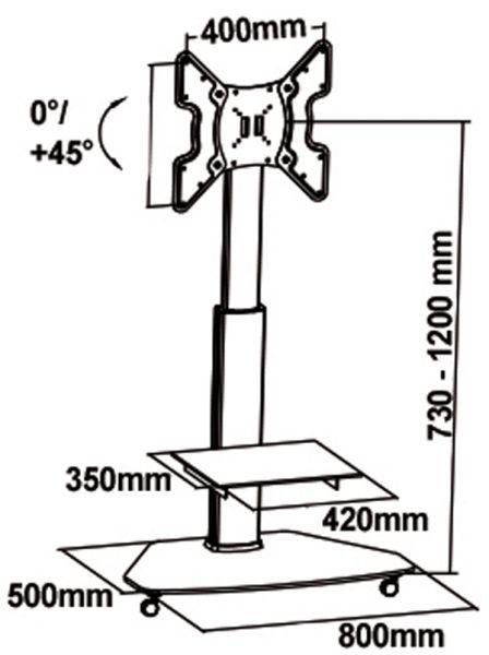 Produktbild myWall Hp 1 C (Universal, 55", 40 kg)