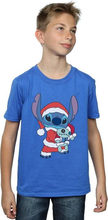 Actual product image Disney Boys Lilo And Stitch Stitch Christmas T-Shirt (140, 146)