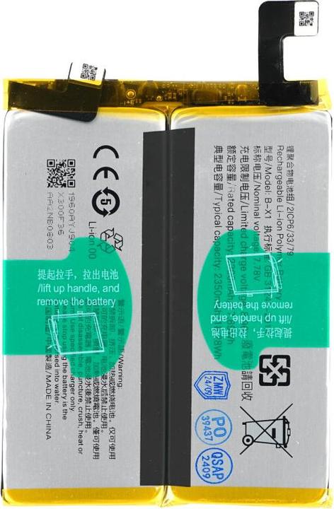 Actual product image OEM MPS B-X1 battery for Vivo X90 Pro