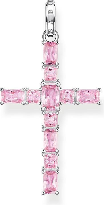 Produktbild Thomas Sabo Anhänger Kreuz pinke Steine silber (925er Silber)