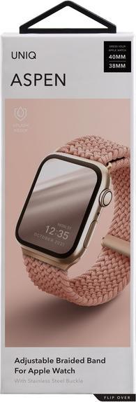 Immagine prodotto Uniq Bracciale Aspen Bracciale Apple Watch 40 38mm Rose Raisin (Alta qualità, Tessuto elastico realizzato con filati di poliestere)