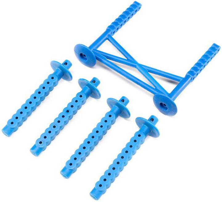 Produktbild Losi rear body support and body posts, blue: lmt