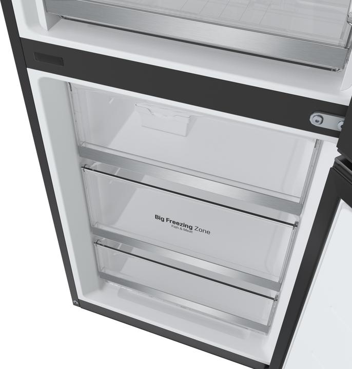 Immagine prodotto LG GBB72BM9DQ Frigorifero combinato, Classe D, 387L, Wi-Fi, Wine Rack, Vetro bianco satin (384 l)