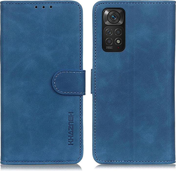 Actual product image Cover-Discount Xiaomi Redmi Note 11 / 11S - leather case cover blue (Xiaomi Redmi Note 11)