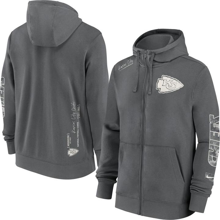 Nike Kansas City Chiefs Full-Zip Fleece Hoodie 2XL (XXL)