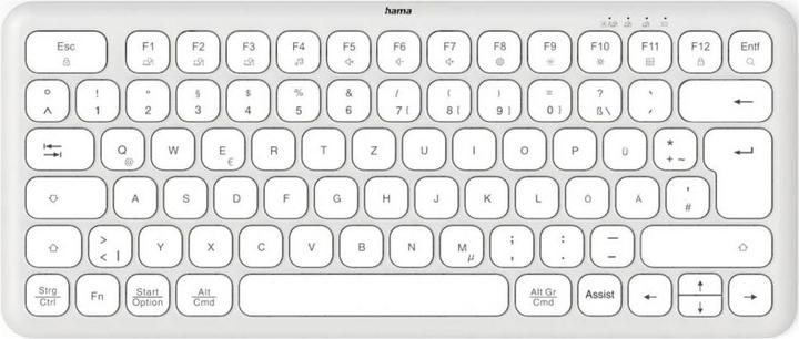 Hama Clavier multi-appareils WK-500 sans fil radio et BT petit WS QWERTZ (DE, Sans fil)