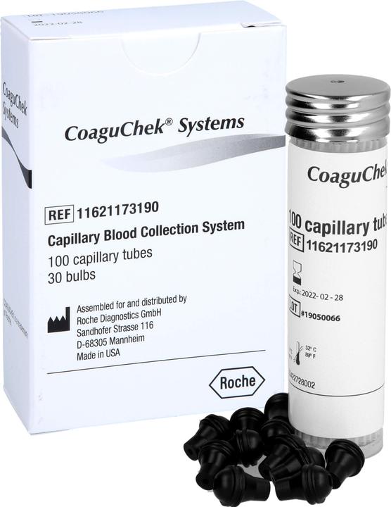 Produktbild CoaguChek Plastik Kapillaren 50 mcl (100 Stk)