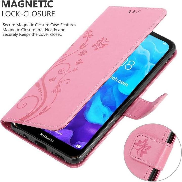 Productafbeelding Cadorabo Bloemen Boekomslag (Huawei Y6 Pro)