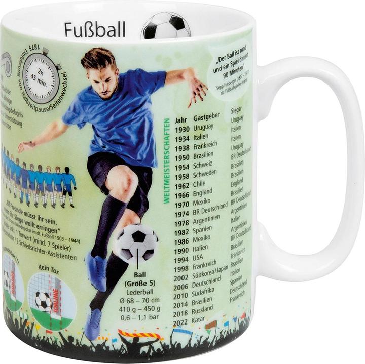 Könitz Tazza da caffè 'Knowledge Mug Football (490 ml, 6 x)