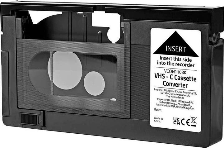 Produktbild Nedis VHS Converter Conversion: VHS-C to VHS Plug and Play Black