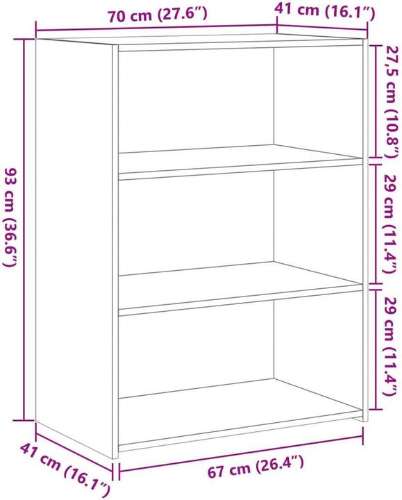 Produktbild VidaXL Sideboard (70 x 41 x 93 cm)